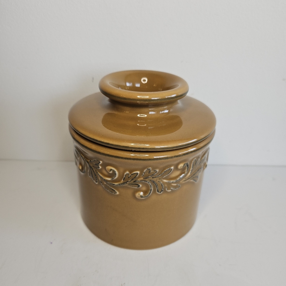 Butter Keeper Bell 2pc Crock Sienna Brown by L. TREMAIN 2013 Dish
